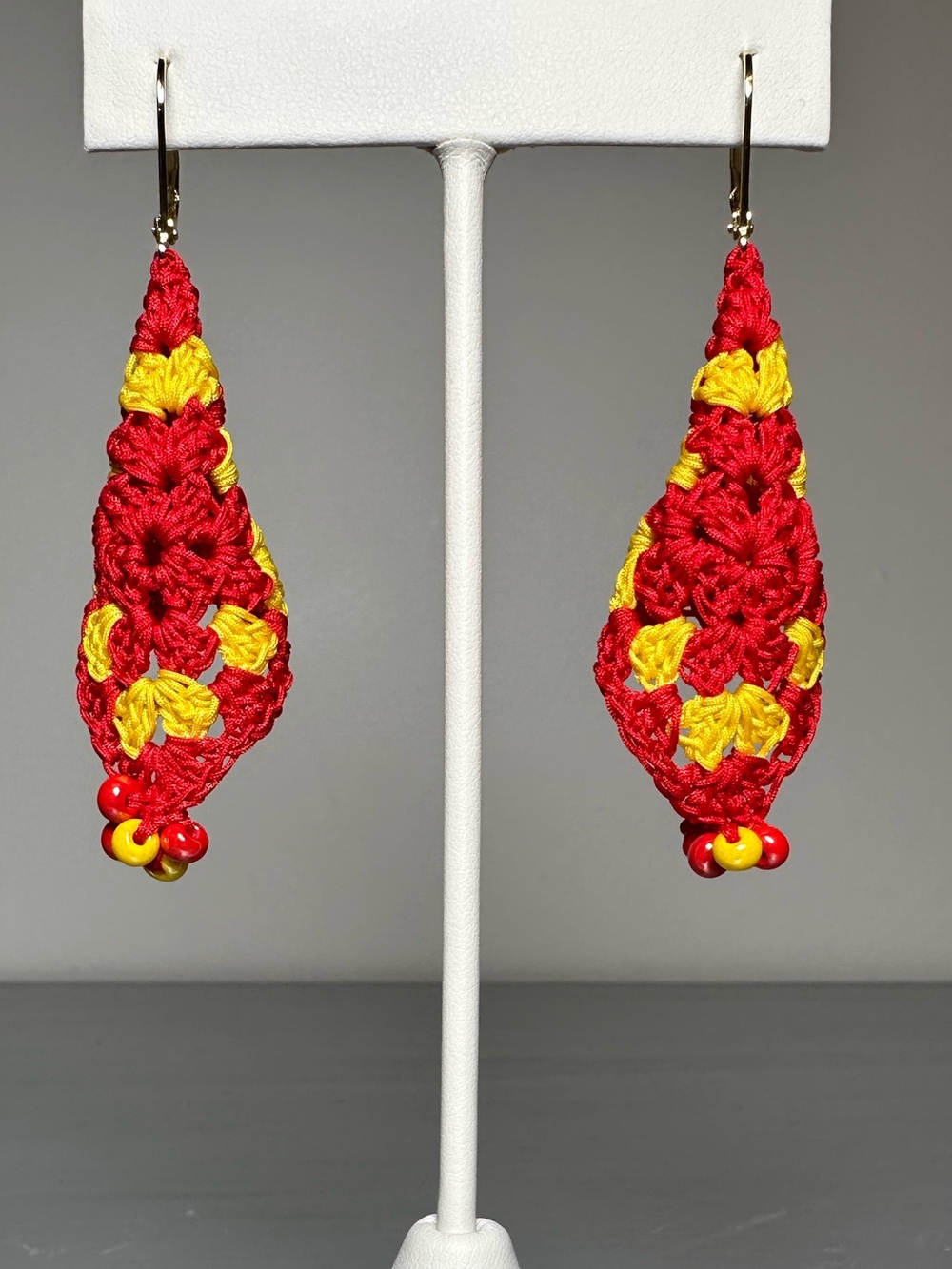 Handmade Crochet Filigree Style Earrings